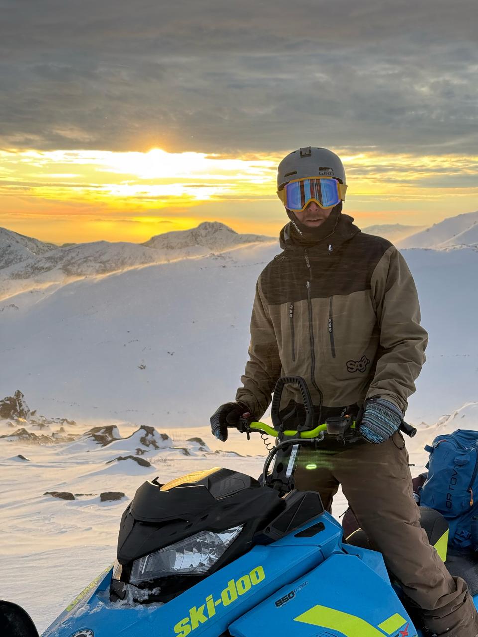 Agustín Stamparini, fundador de Deep Andes, en la cumbre